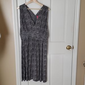 Anthropologie Gray and Black Dress, sz XL
